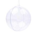 BOLA NATAL PLASTICO TRASPARENTE 15CM