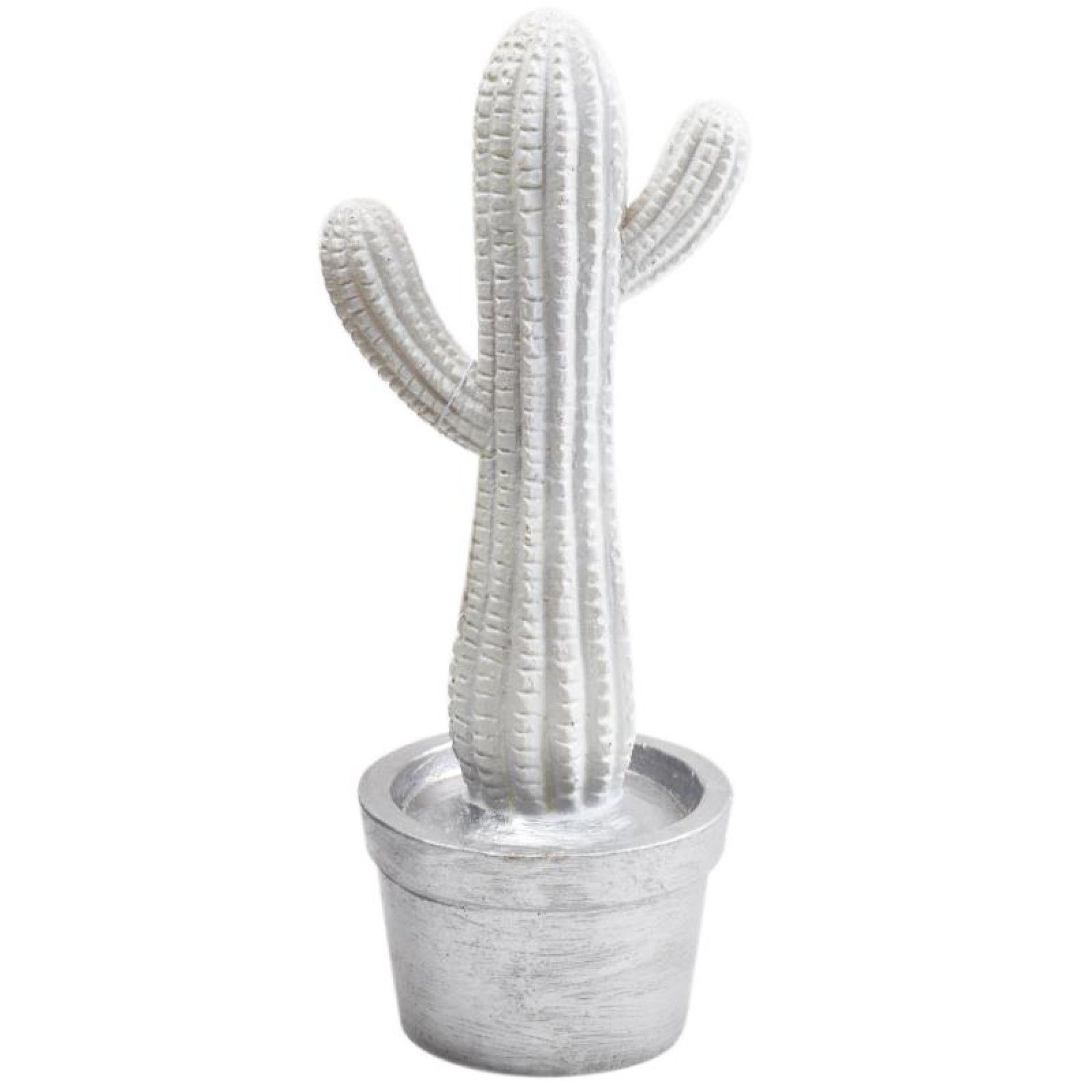 CACTO RESINA BRC/PRATA 30CM 57688 CACTO RESINA BRC/PRATA 30CM 57688