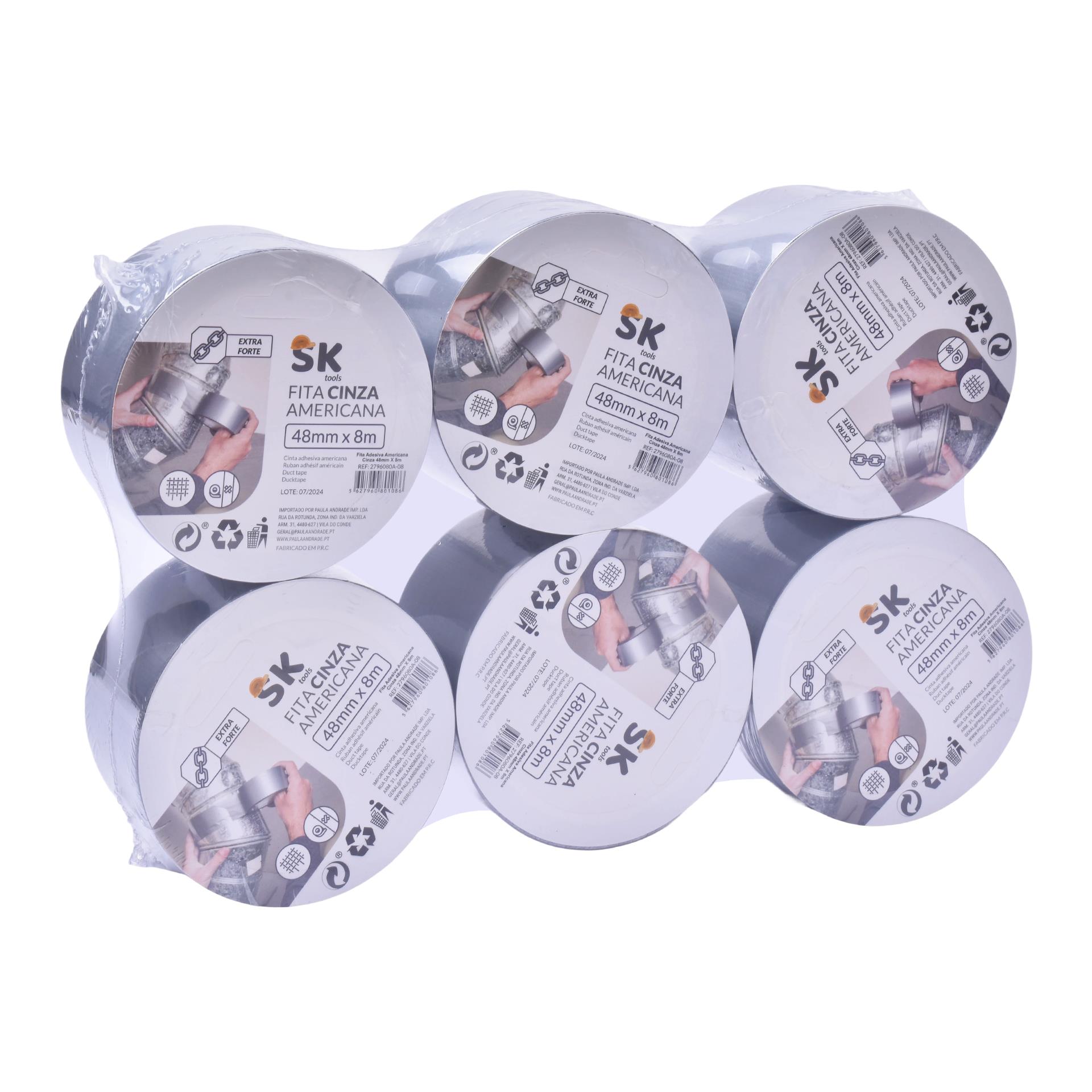 FITA AMERI CINZA 48MMX8M 2796080A-08 CX72 FITA AMERI CINZA 48MMX8M 2796080A-08 CX72