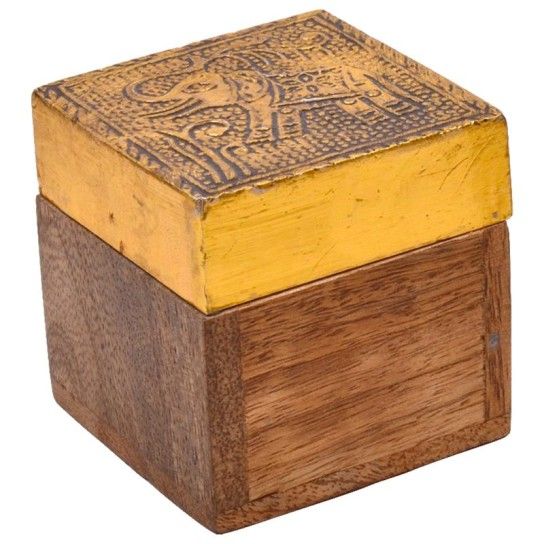 CAIXA MADEIRA QUAD DEC 5X5X5CM CX75688 CAIXA MADEIRA QUAD DEC 5X5X5CM CX75688