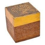 CAIXA MADEIRA QUAD DEC 5X5X5CM CX75688 CAIXA MADEIRA QUAD DEC 5X5X5CM CX75688