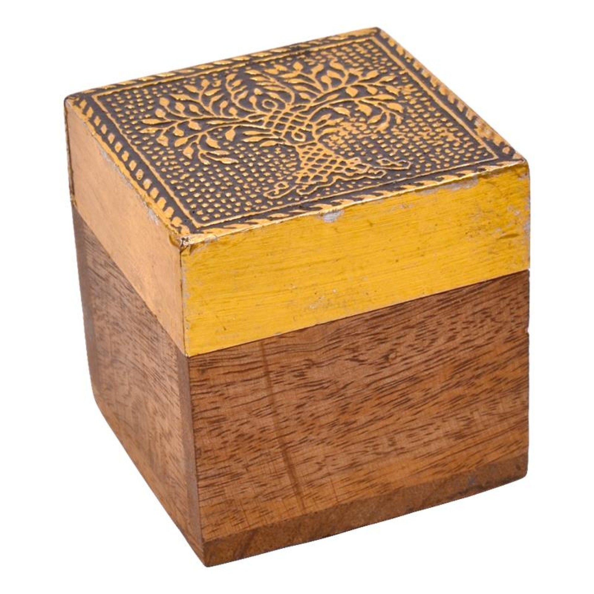 CAIXA MADEIRA QUAD DEC 5X5X5CM CX75688 CAIXA MADEIRA QUAD DEC 5X5X5CM CX75688