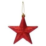 PENDURANTE ESTRELA/FLORO VERMELHO