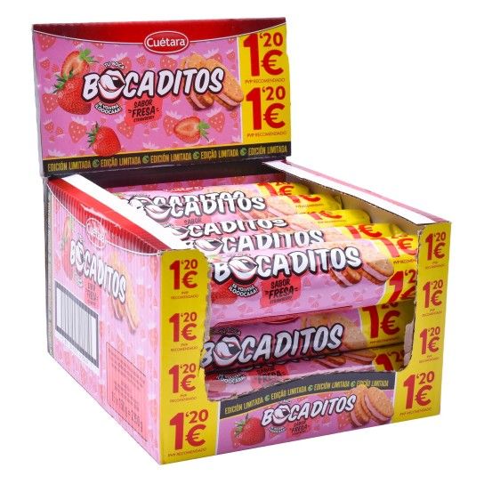 CUETARA BOCADITOS FRESA 150GR PV1.2 CUETARA BOCADITOS FRESA 150GR PV1.2