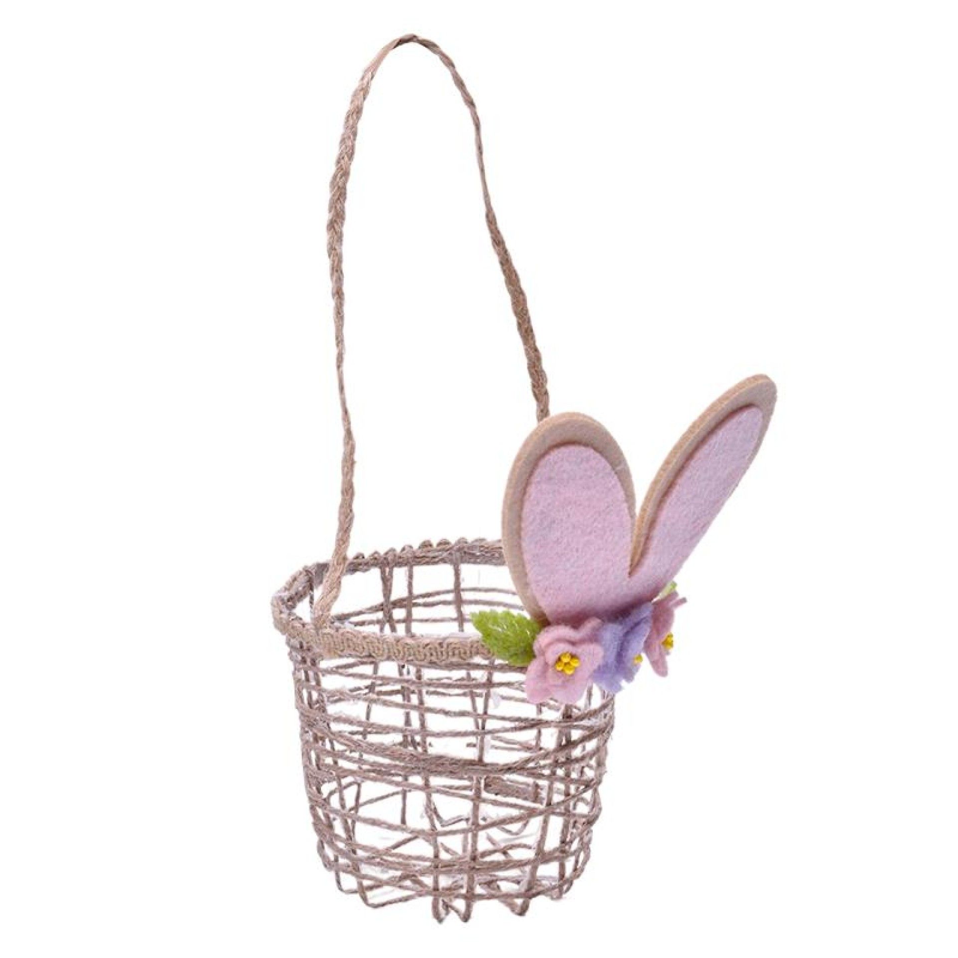 CESTO PASCOA COELHO 18,5X13CM  2855-202 CX120