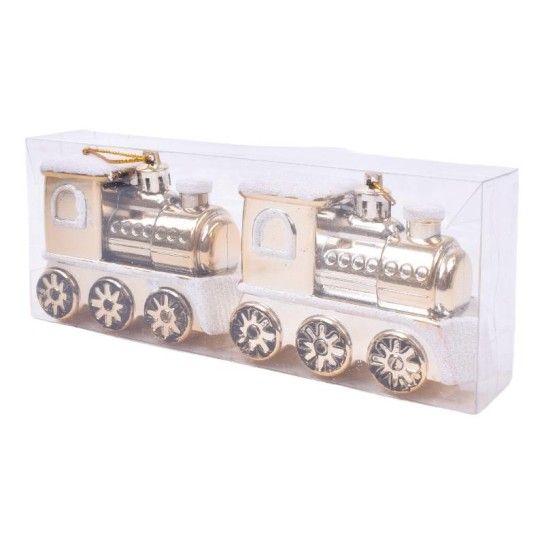 CJ. 2 LOCOMOTIVAS NATAL 7CM P/PEND CJ. 2 LOCOMOTIVAS NATAL 7CM P/PEND