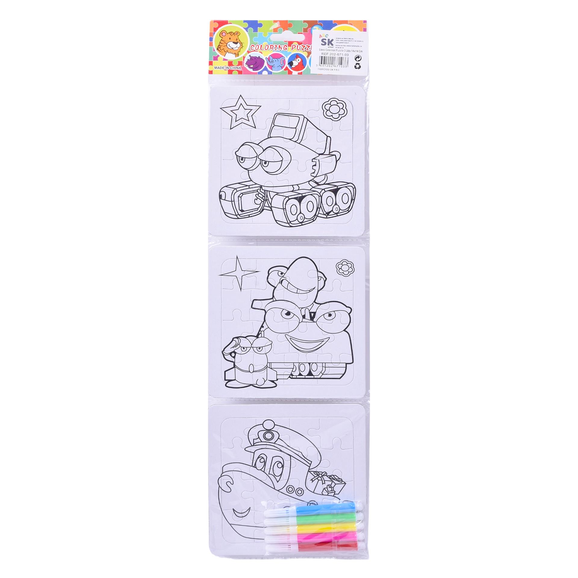 PUZZLE COLORIR 3 UNID. 202-671-03 CX240 PUZZLE COLORIR 3 UNID. 202-671-03 CX240
