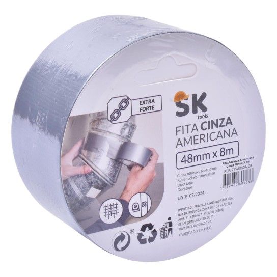 FITA AMERI CINZA 48MMX8M 2796080A-08 CX72 FITA AMERI CINZA 48MMX8M 2796080A-08 CX72