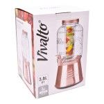 FRASCO COM SUPORTE E REFRIG.3800 ML COBRE