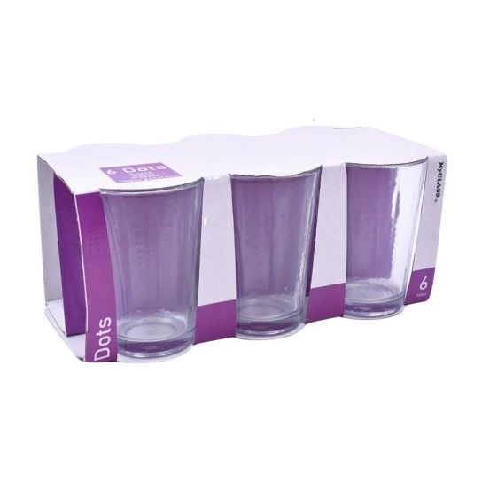 CJ. 6 COPOS MYGLASS DOTS 200ML CJ. 6 COPOS MYGLASS DOTS 200ML