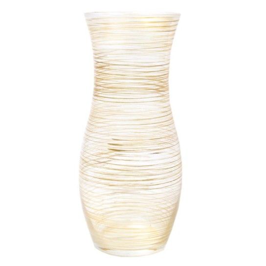 JARRA VIDRO OURO/PRATA 37CM JARRA VIDRO OURO/PRATA 37CM