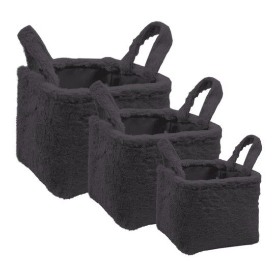 CONJ. 3 CESTOS PELUCHE 28X28X20CM CONJ. 3 CESTOS PELUCHE 28X28X20CM