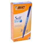 CONJ 12 CANETAS BIC SOFT FEEL AZUL CX18