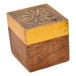 CAIXA MADEIRA QUAD DEC 5X5X5CM CX75688 CAIXA MADEIRA QUAD DEC 5X5X5CM CX75688