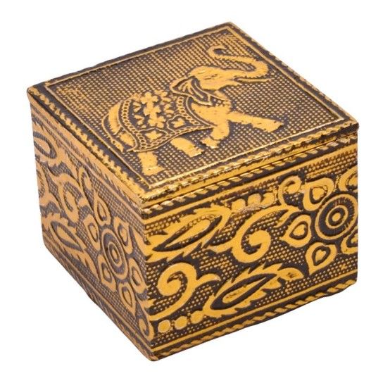CAIXA MADEIRA QUAD DEC 5X5X4.2CM CX75685 CAIXA MADEIRA QUAD DEC 5X5X4.2CM CX75685