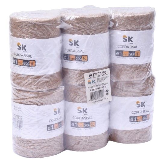 CORDA SISAL 1MM 200G 2796710-01 CX72 CORDA SISAL 1MM 200G 2796710-01 CX72