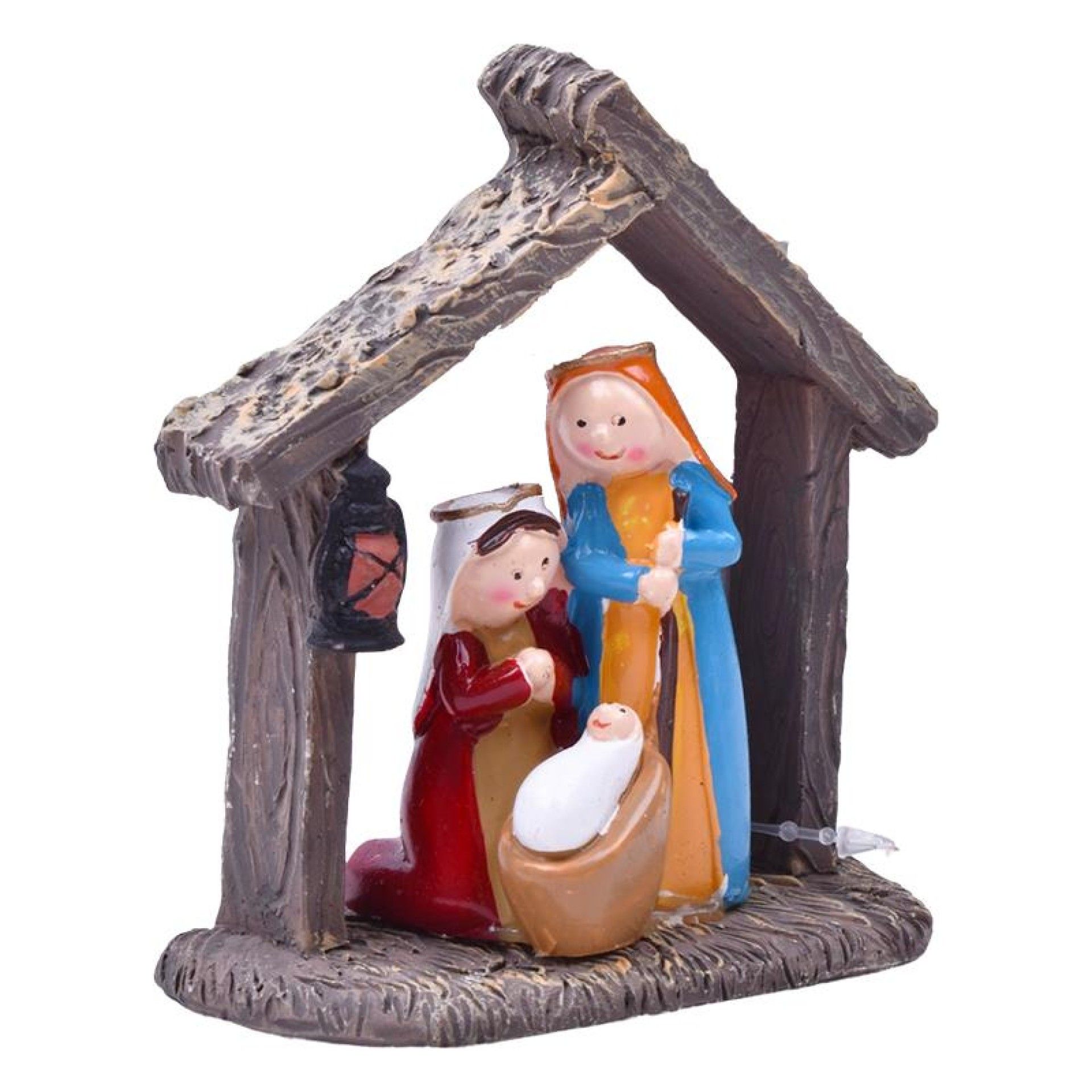 PRESEPIO RESINA 11CM C/ CABANA PRESEPIO RESINA 11CM C/ CABANA