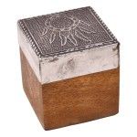 CAIXA MADEIRA QUAD DEC 5X5X5CM CX75688 CAIXA MADEIRA QUAD DEC 5X5X5CM CX75688