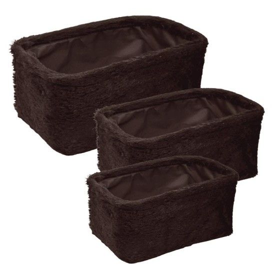 CONJ. 3 CESTOS RETANG. 27X20X12CM CONJ. 3 CESTOS RETANG. 27X20X12CM