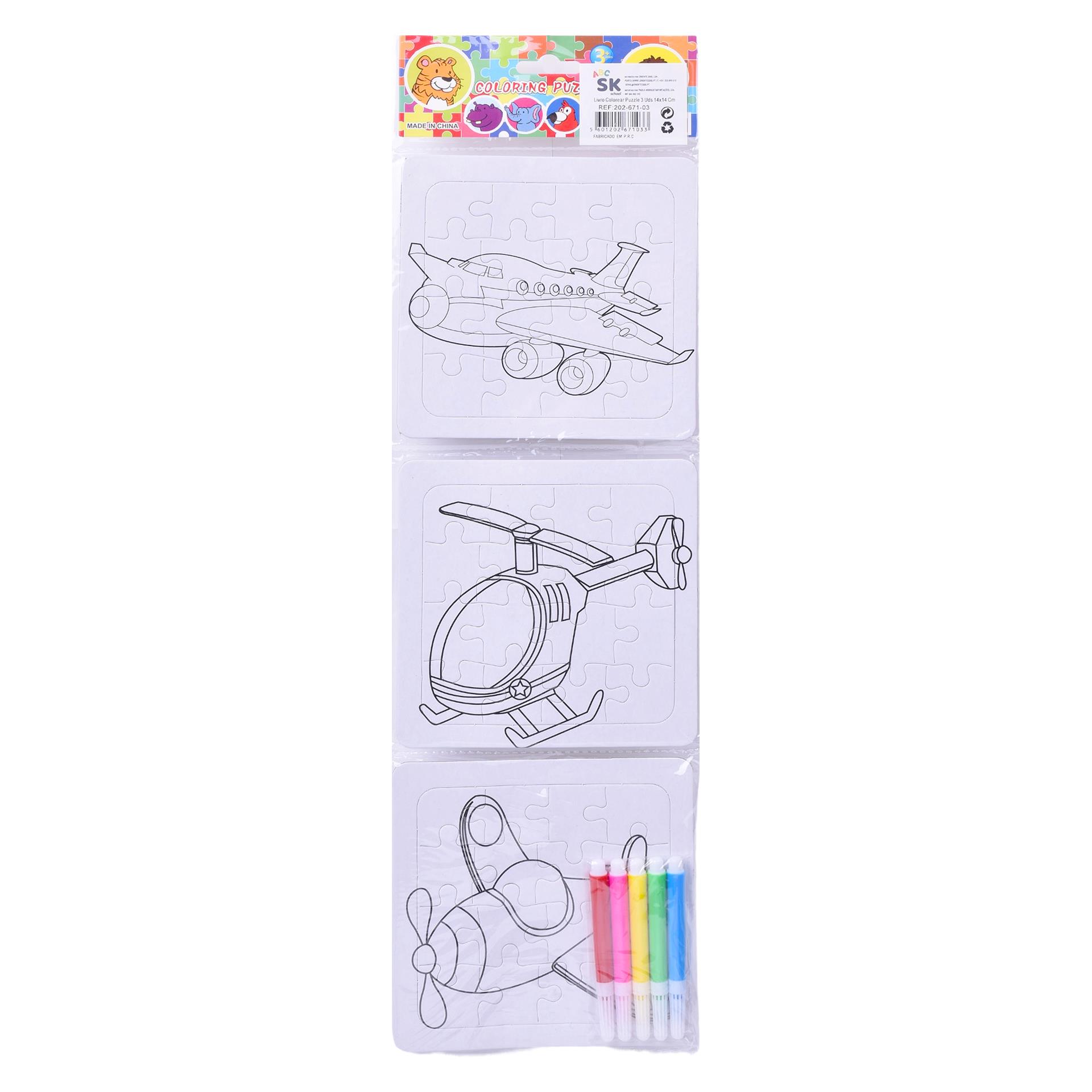 PUZZLE COLORIR 3 UNID. 202-671-03 CX240 PUZZLE COLORIR 3 UNID. 202-671-03 CX240