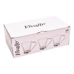 CHAVENA VIDRO ASA METAL 140 ML CX12