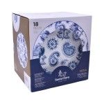 SERVIO JANTAR 18PCS RED SANTA CLARA