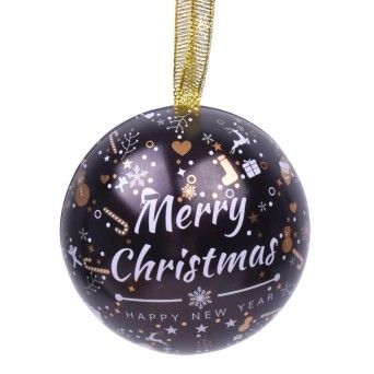 BOLA METAL NATAL 6.5CM 612-600 CX100