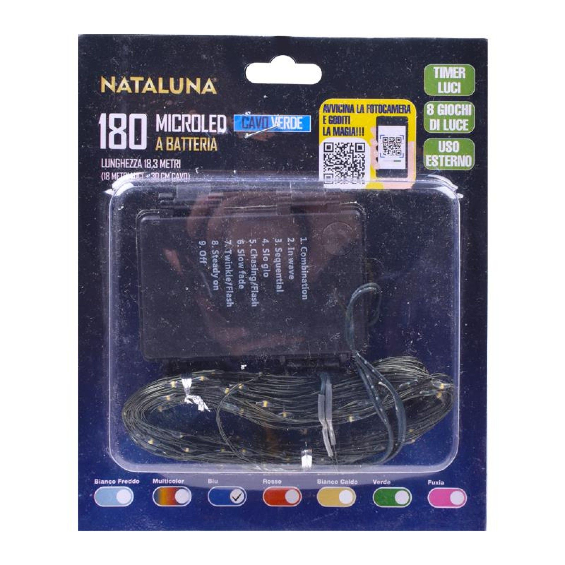 SERIE NATAL 180MICROLED 18MT TEMP. AZUL SERIE NATAL 180MICROLED 18MT TEMP. AZUL