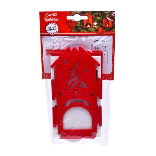 CASINHA NATAL FELTRO VRM. C/ LUZ CASINHA NATAL FELTRO VRM. C/ LUZ