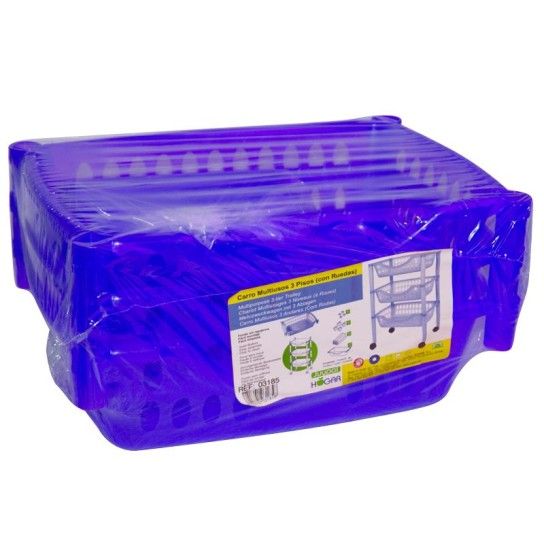 CARRO MULTIUSOS PLASTICO AZUL 05185 CX8 CARRO MULTIUSOS PLASTICO AZUL 05185 CX8