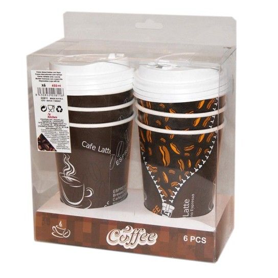 COPOS PAPEL CAFE 450ML CONJ. 6) 22811 COPOS PAPEL CAFE 450ML CONJ. 6) 22811