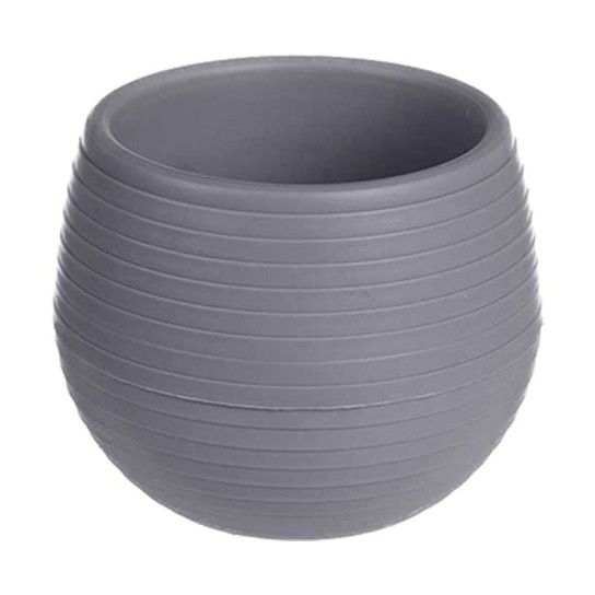 CONJ 3 VASOS RESERVA AGUA 6CM CINZA CONJ 3 VASOS RESERVA AGUA 6CM CINZA