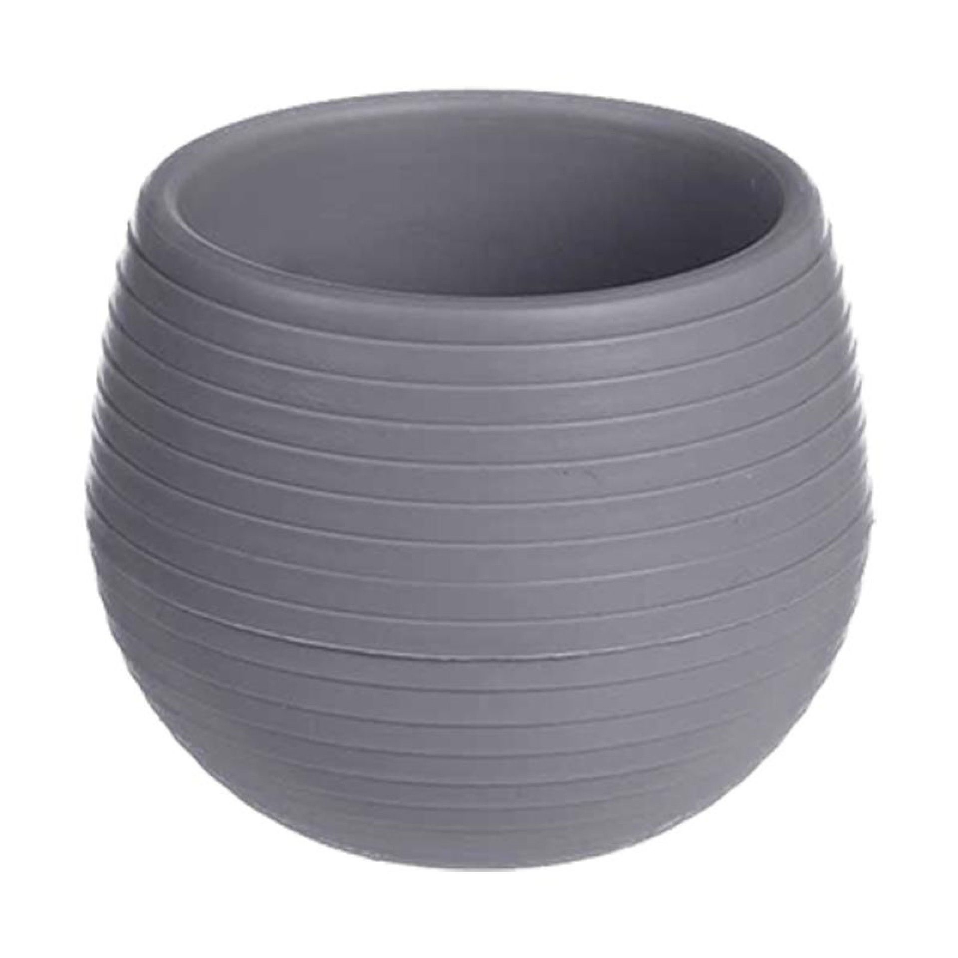 CONJ 3 VASOS RESERVA AGUA 6CM CINZA CONJ 3 VASOS RESERVA AGUA 6CM CINZA