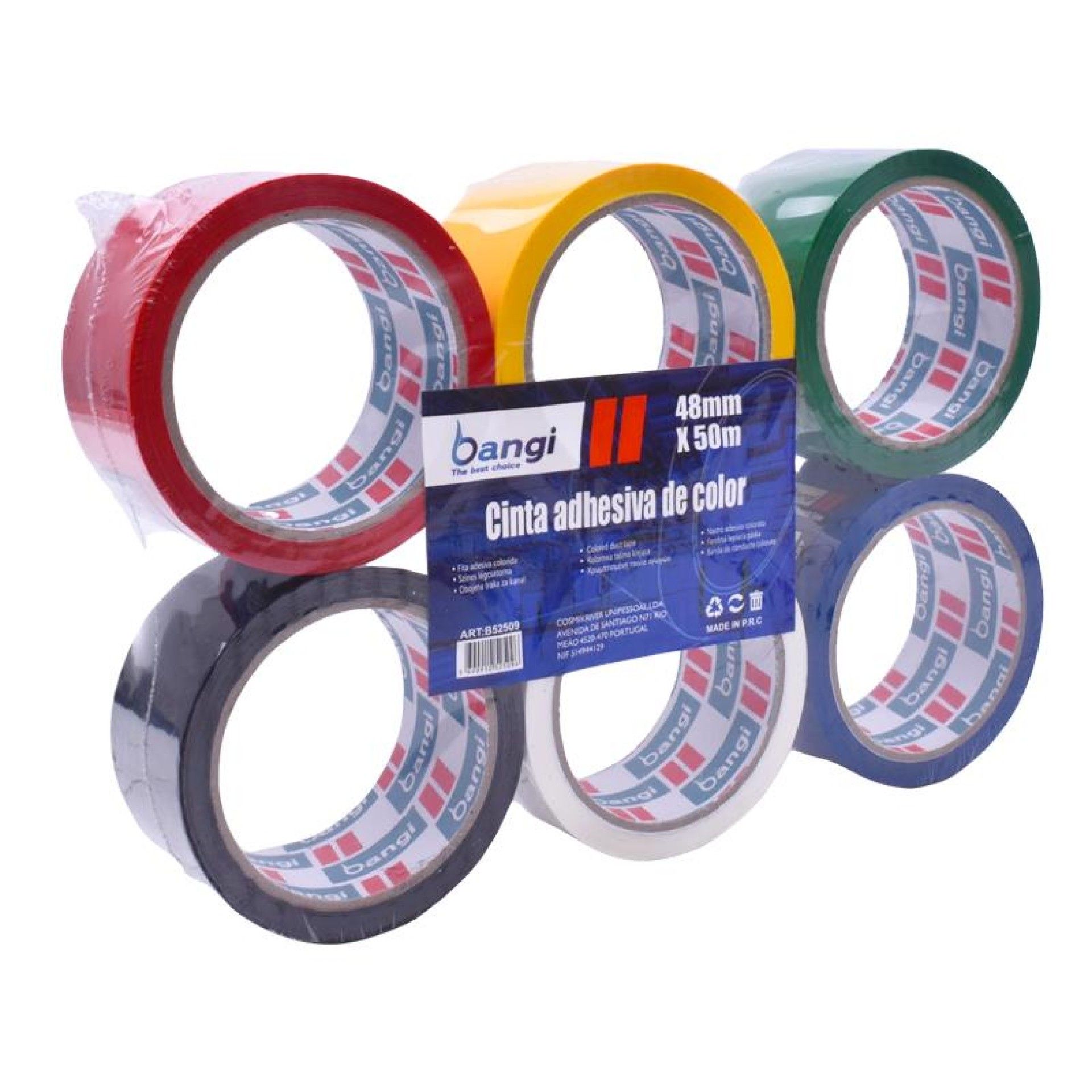 FITA ADESIVA CORES 48X50M REF. B52509 FITA ADESIVA CORES 48X50M REF. B52509