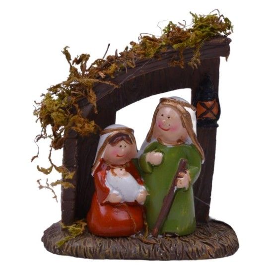 PRESEPIO RESINA 11CM C/ CABANA PRESEPIO RESINA 11CM C/ CABANA