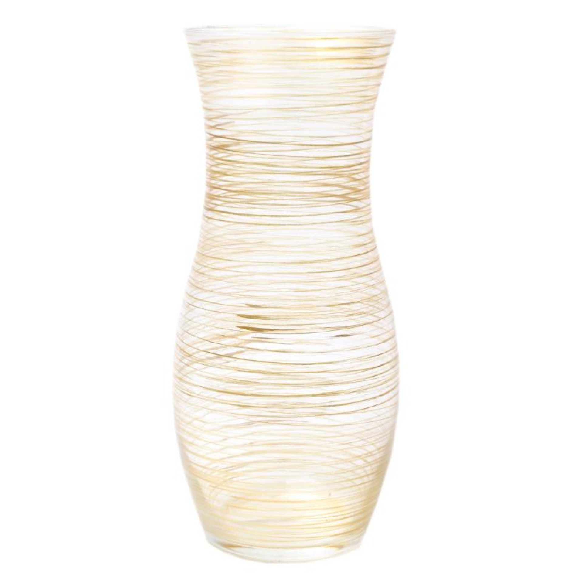 JARRA VIDRO OURO/PRATA 37CM JARRA VIDRO OURO/PRATA 37CM