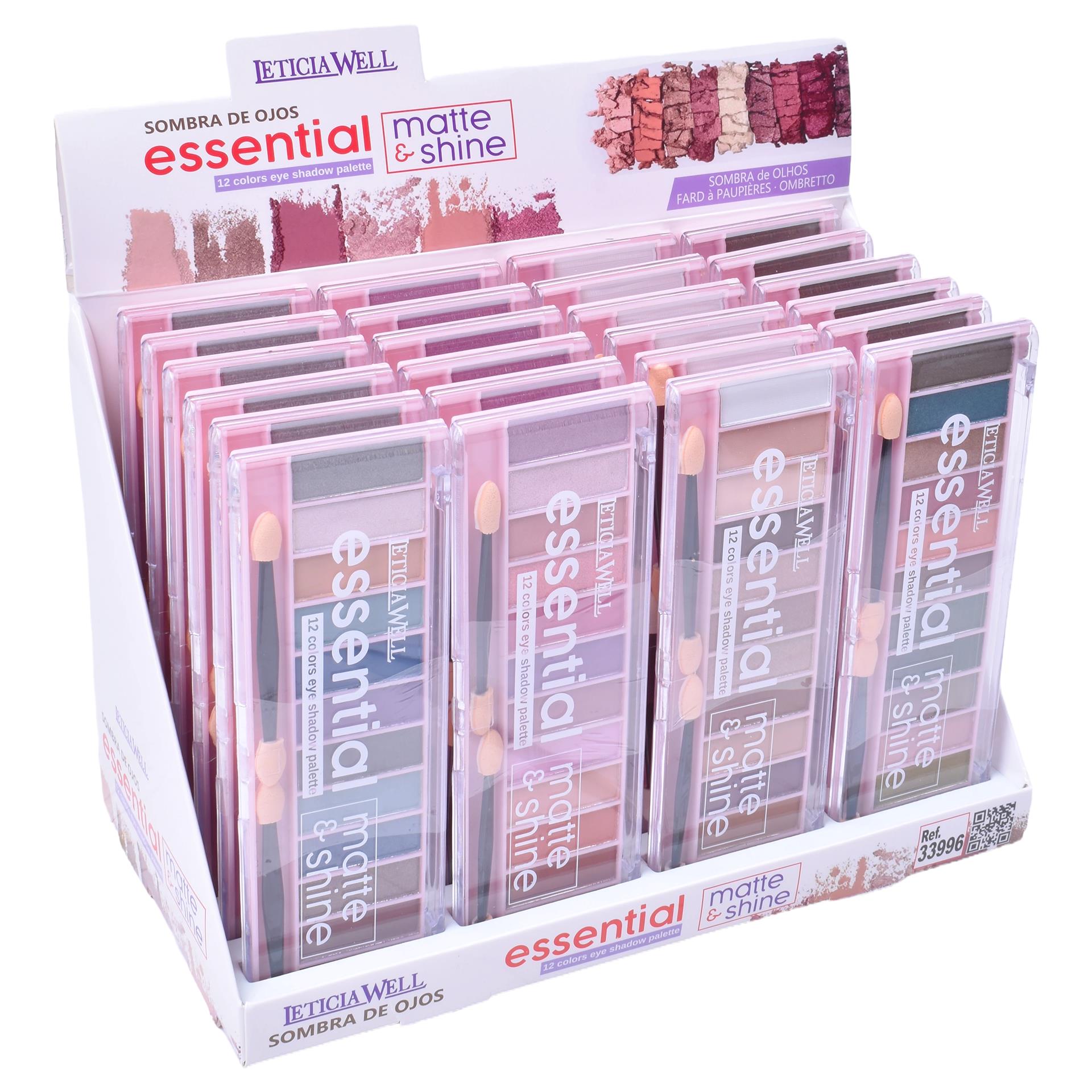 PALETA SOMBRAS ESSENTIAL 12CORES 33996 24UN PALETA SOMBRAS ESSENTIAL 12CORES 33996 24UN