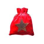 SACO VELUDO NATAL 10X13 BORD.