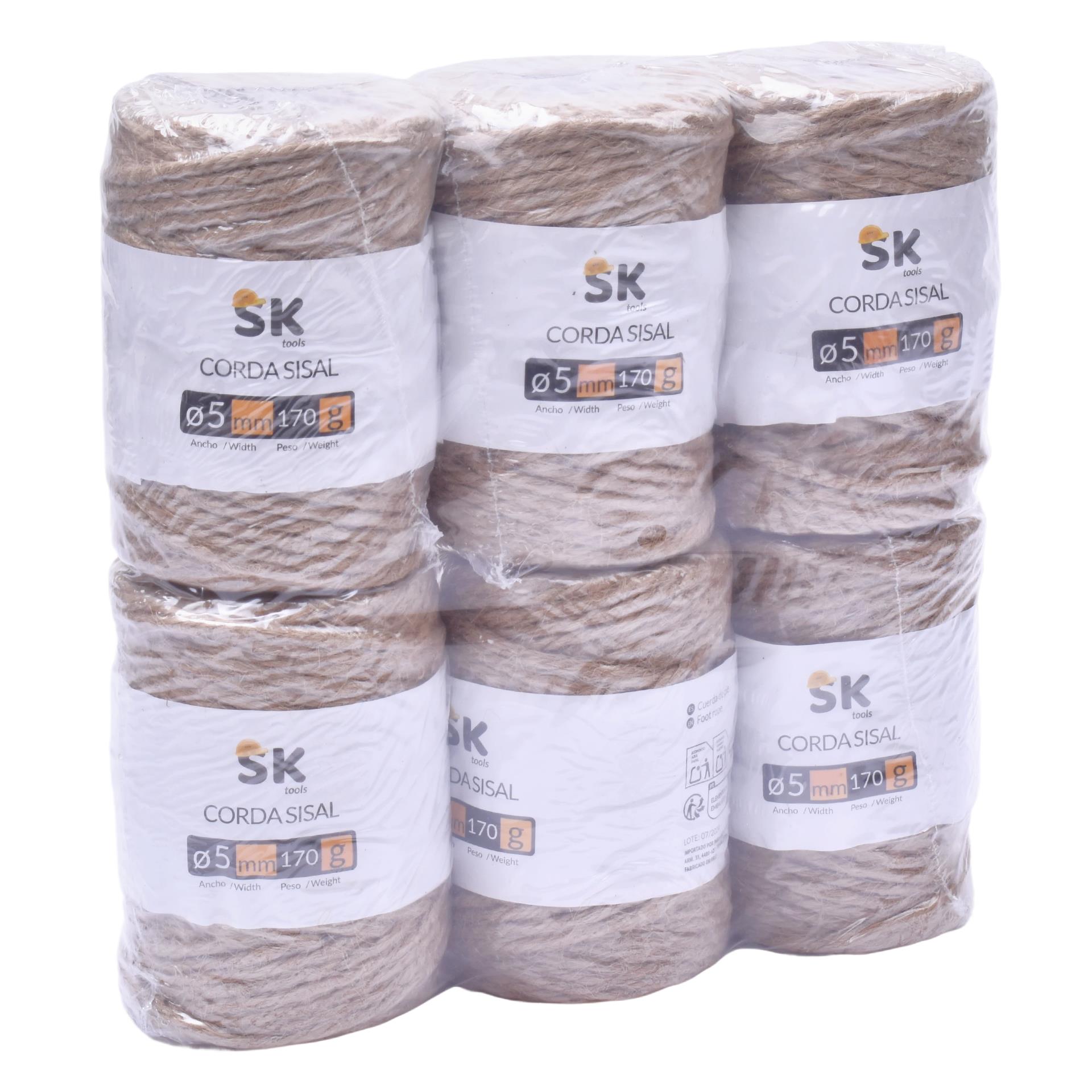 CORDA SISAL 5MM 170G 2796710-05 CX96 CORDA SISAL 5MM 170G 2796710-05 CX96