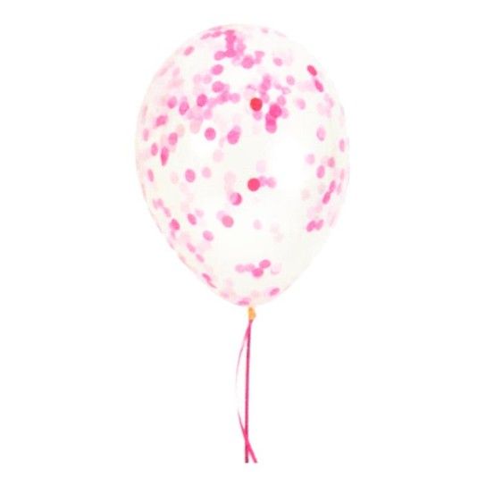 BALAO JUMBO LATEX CONFETE ROSA PASTEL30C BALAO JUMBO LATEX CONFETE ROSA PASTEL30C