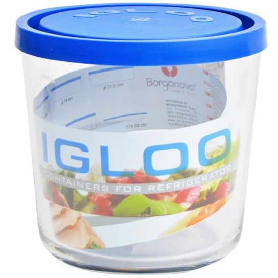 RECIPIENTE VIDRO IGLO C/ TAMPA 12X11,5CM RECIPIENTE VIDRO IGLO C/ TAMPA 12X11,5CM