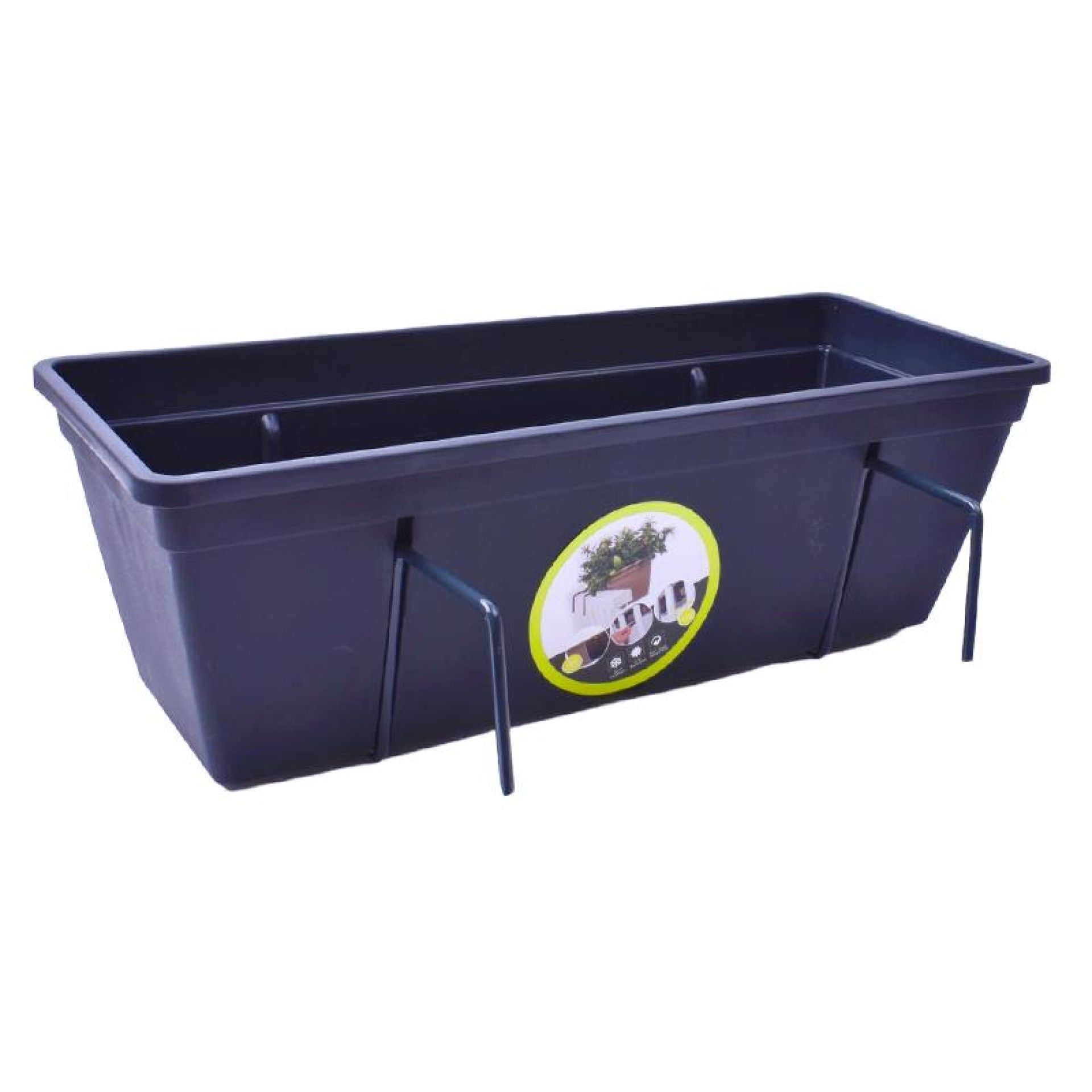 FLOREIRA C/SUPORTE 50CM CINZA CX32