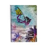 CADERNO ESPIRAL A4 80F QUADRI.WATER