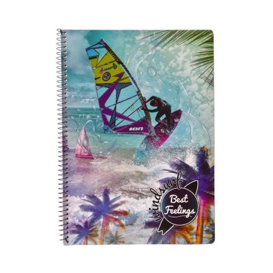 CADERNO ESPIRAL A4 80F QUADRI.WATER CADERNO ESPIRAL A4 80F QUADRI.WATER