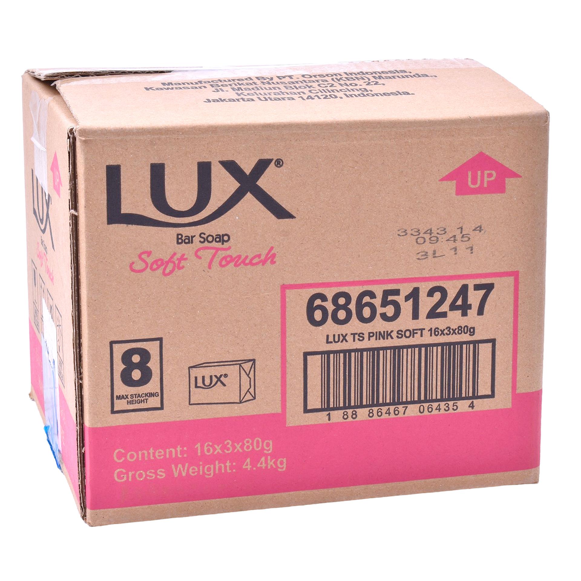 LUX SABONETE SOFT TOUCH 3X80G LUX SABONETE SOFT TOUCH 3X80G