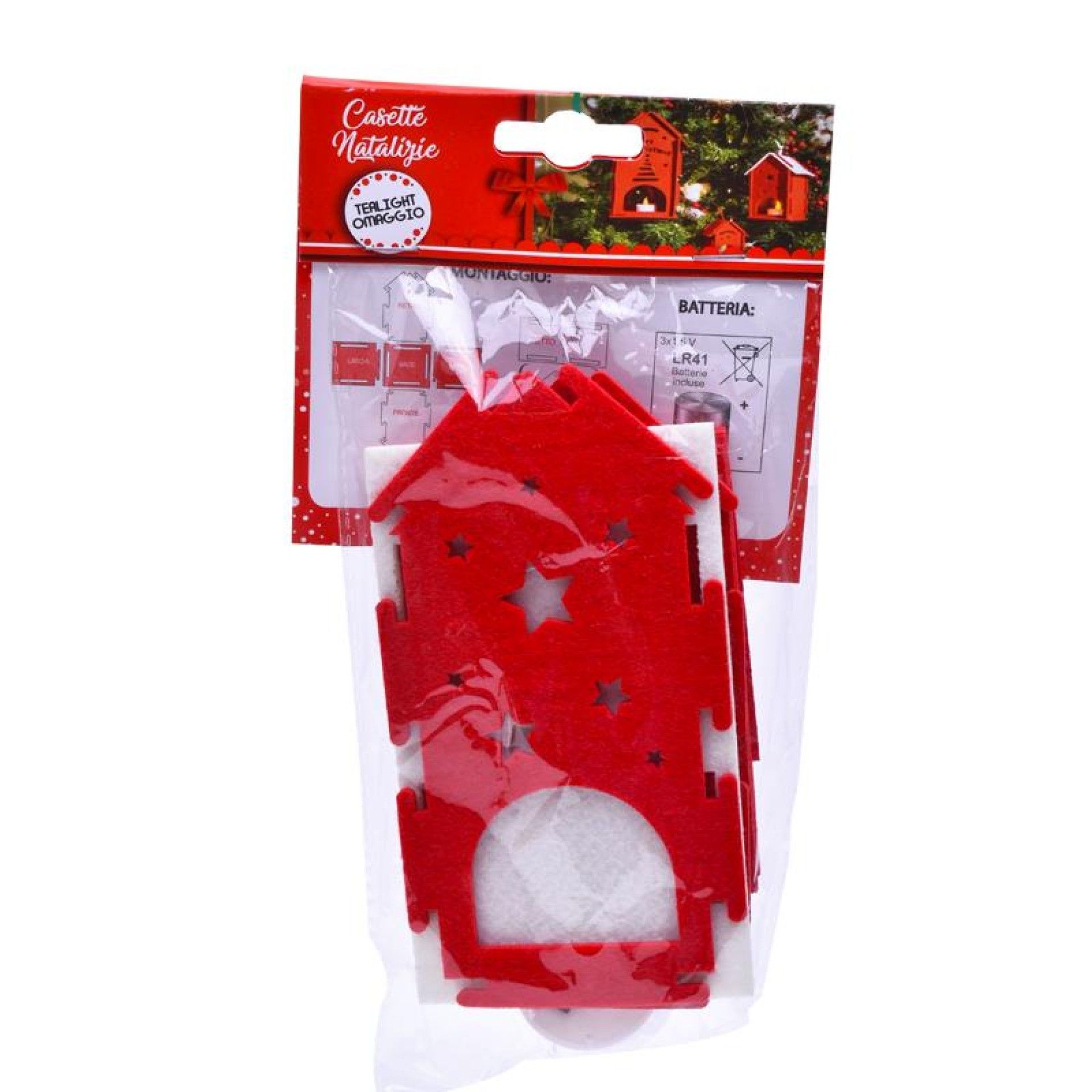 CASINHA NATAL FELTRO VRM. C/ LUZ CASINHA NATAL FELTRO VRM. C/ LUZ