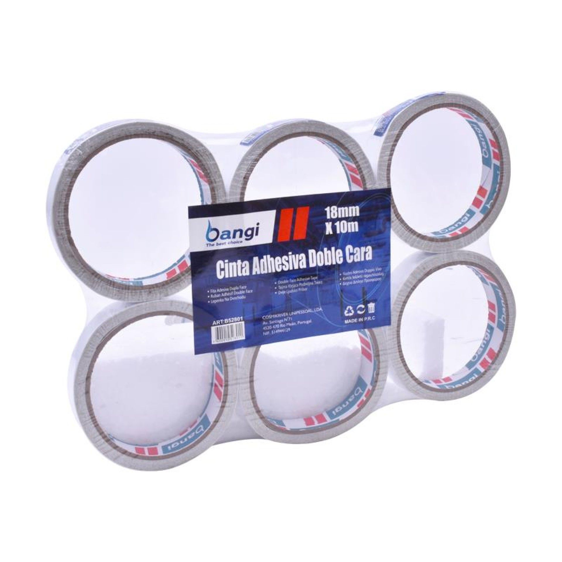 FITA DUPLA FACE 10MX1.8CM B52801 CX6 FITA DUPLA FACE 10MX1.8CM B52801 CX6