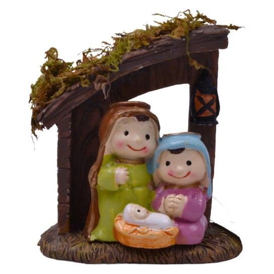 PRESEPIO RESINA 11CM C/ CABANA PRESEPIO RESINA 11CM C/ CABANA