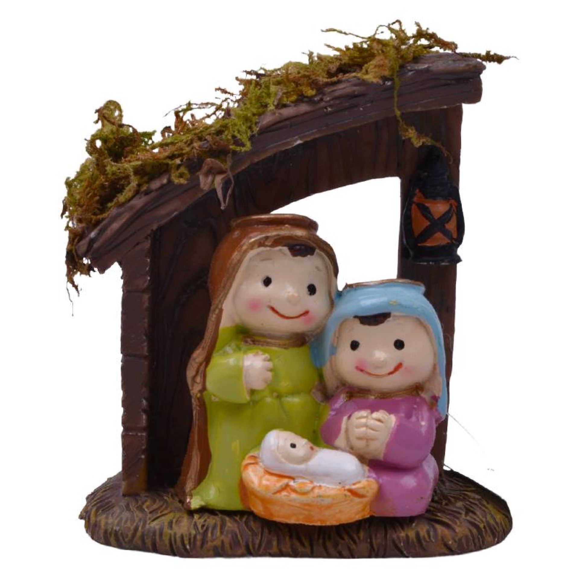 PRESEPIO RESINA 11CM C/ CABANA PRESEPIO RESINA 11CM C/ CABANA