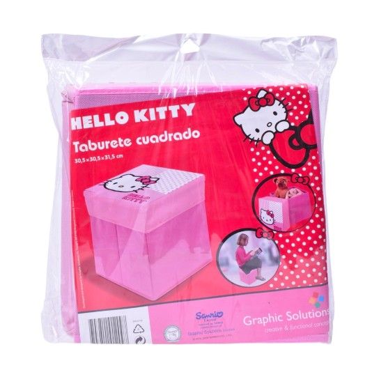 CAIXA ARRUMAÇAO HELLO KITTY 30.5X30.5X31.5 CAIXA ARRUMAÇAO HELLO KITTY 30.5X30.5X31.5